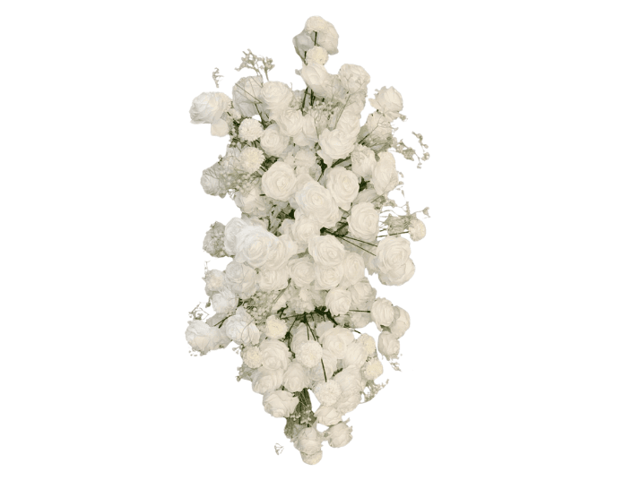 Composition florale Blanche – 120×50 CM